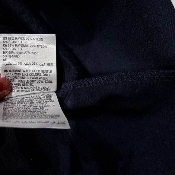 INC International Concepts Navy Shaping Knit Full-Length Leggings Plus Size 1X - Picture 4 of 5